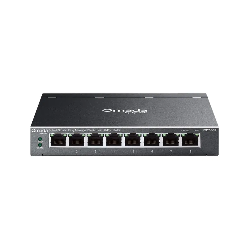 Przełącznik ES208GP Omada Easy Managed, 8 portów PoE+