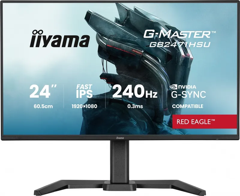 Monitor 23.8 cala GB2471HSU-B1 IPS,FHD,240Hz,2xHDMI,DP,1xUSB 3.2, 1xUSB C, Adaptive G-SYNC - 1920 x 1080 @48-240Hz DisplayPort Only, HA