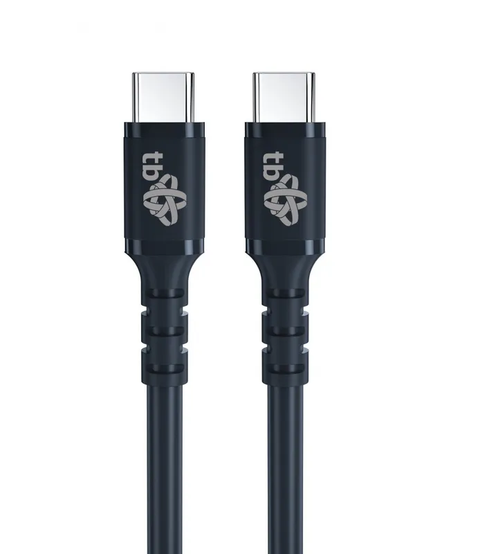 Kabel USB C - USB C 50cm silikon czarny 2.0